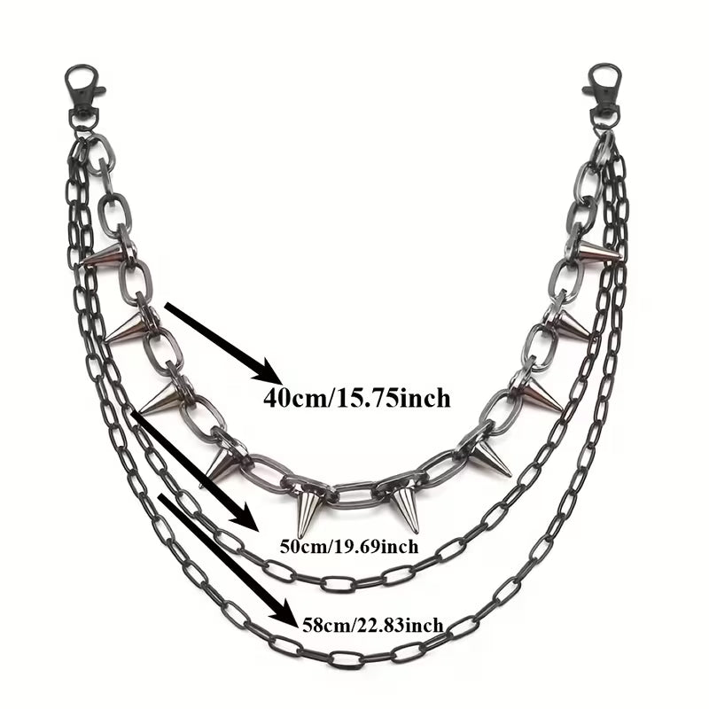 Spiked Layered Pant Chain