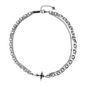 Shadow Cross Layered Necklace Chain - Unisex
