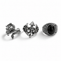 Dark Mythos Adjustable Ring Set - Unisex