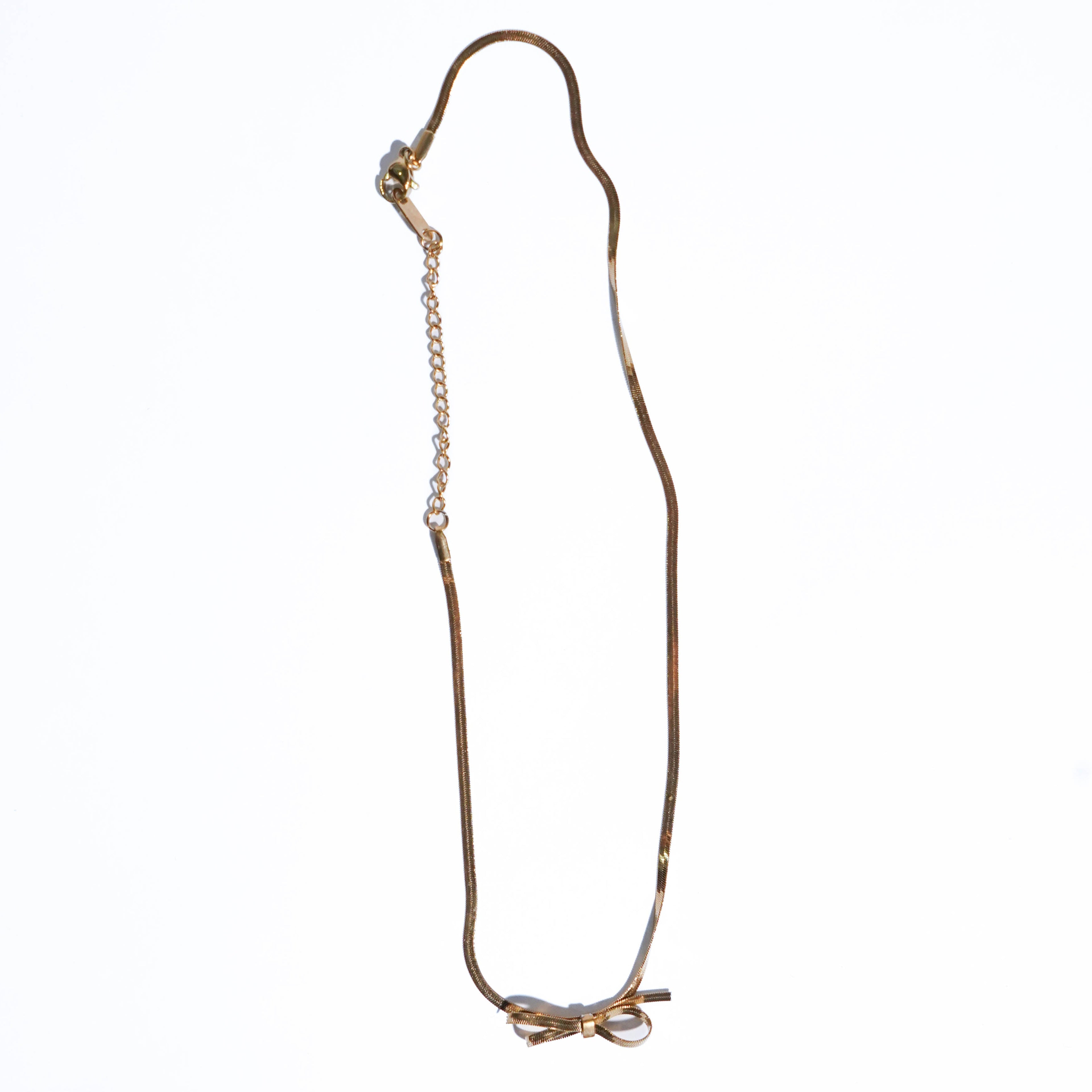 Gold chain belt on a white background