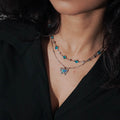 Y2k Double Layer Butterfly Pendant Necklace