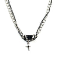 Obsidian Star Double Layered Necklace - Unisex