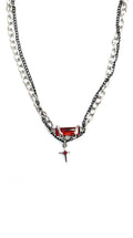 Obsidian Star Double Layered Necklace - Unisex