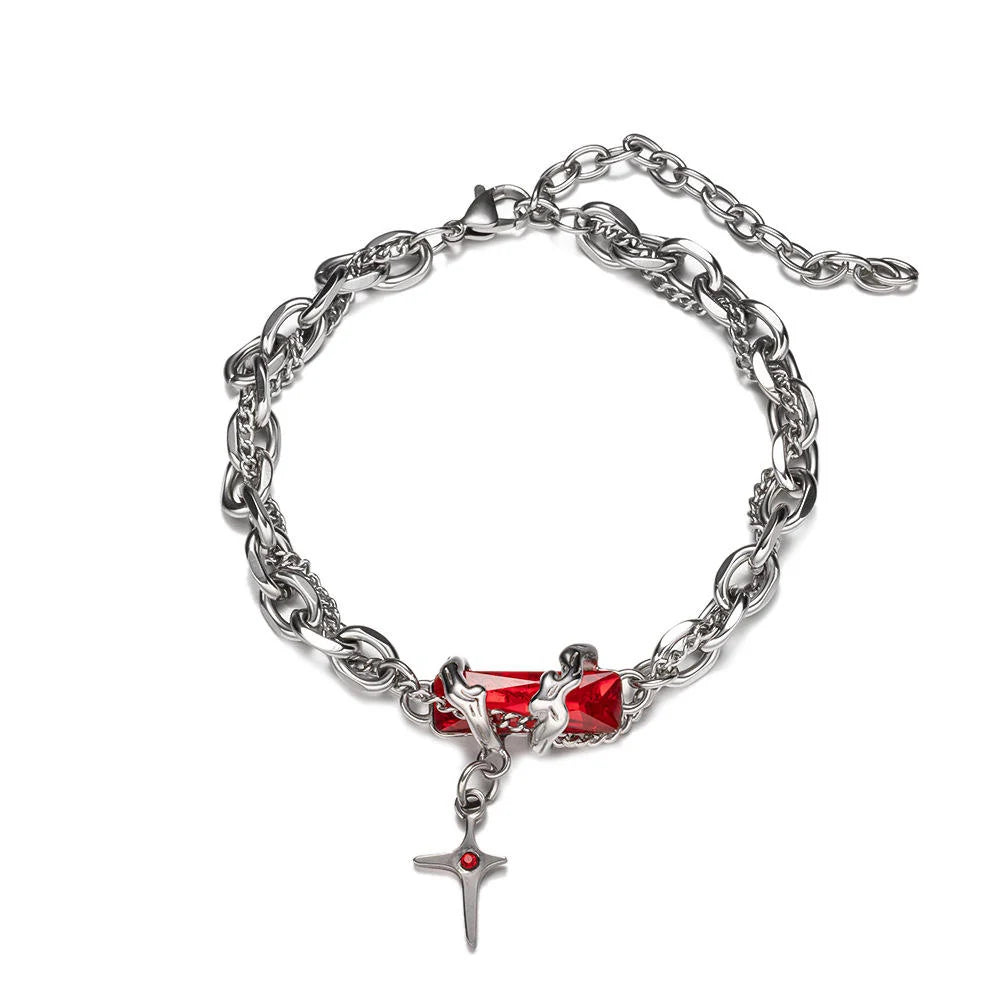 Obsidian Star Double Layered Bracelet - Unisex