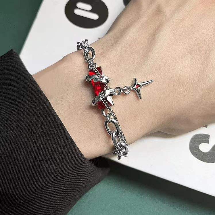 Obsidian Star Double Layered Bracelet - Unisex